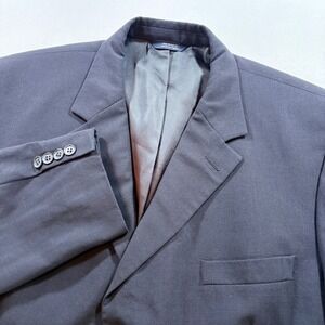 Brooks Brothers Blazer Men 44 Regular Navy Blue Worsted Wool 3 Button Sport Coat